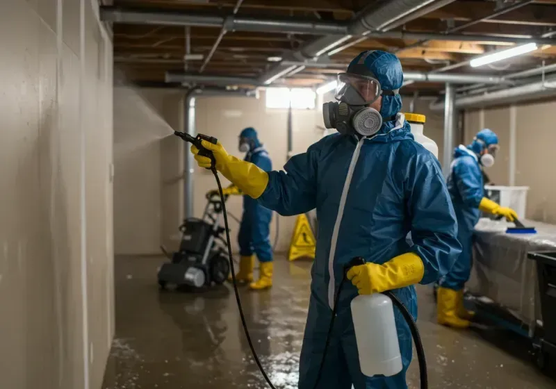 Basement Sanitization and Antimicrobial Treatment process in Greeley, CO